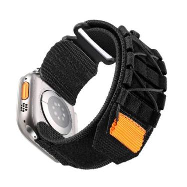 Imagem de Pulseira Nylon Militar Larga Robusta Compatível com Apple Watch - Baú 