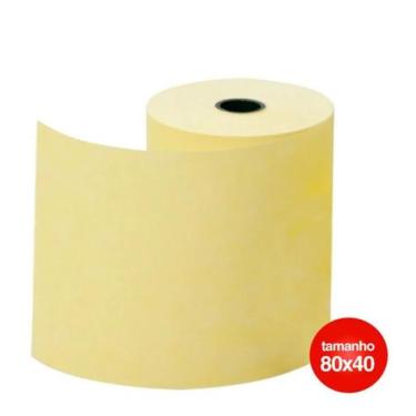 Imagem de Bobina Termica 80x40  Amarela 80mm Impressora Cupom Sat C/30 - DC Auto
