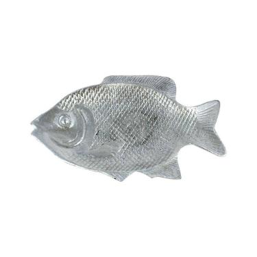 Imagem de Travessa Alumínio Fundido Polida Formato Peixe para Porções