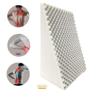 Imagem de Almofada Anatomico Encosto Triangular Coluna Lombar Pernas - Armazém d