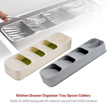 Imagem de Porta talheres organizador separador gaveta cozinha - Hung Kai
