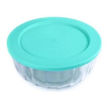 Imagem de Tigela Saladeira 900ml Vidro Com Tampa Plástica Cor Sortida Vitazza