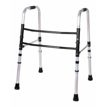 Imagem de Andador Alumínio Fixo Dobrável Adulto Idoso 2 Barras Indaiá A399