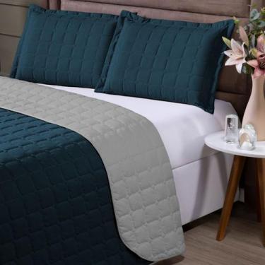 Imagem de Kit Cobre Leito Londres Queen Tecido 600 Fios 130 Gramas Linha Nova - 