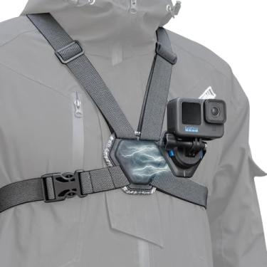 Imagem de SUREWO Peitoral ajustável de liberação rápida magnético compatível com Go Pro Hero 13/12/11/10/9/8/7/6/5 preto, DJI Osmo Action 5 pro/4/3/2, Insta 360 ONE R e mais