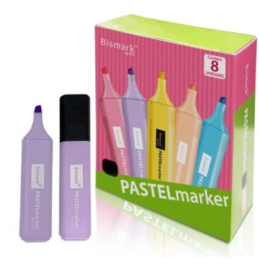 Imagem de Kit 8 Marca Textos Bismark YES Lilás Pastel Alta Qualidade de Marcação
