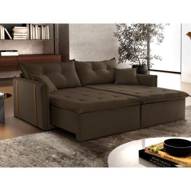 Imagem de Sofa Cama e Reclinavel São Paulo 2,65m 04 Lugares Txr, Marrom