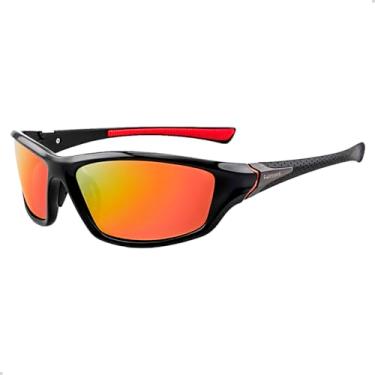 Imagem de Oculos De Sol Masculino Esportivo Bike Corrida Ciclista Esporte Proteção UV (LARANJA)