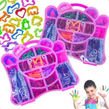 Imagem de Massa De Modelar Kit 12 Massinha Cortador Forminhas Completo - Focu's 