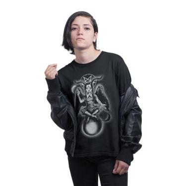 Imagem de Wandinha Addams - Baphomet - Camiseta - Feth, GG Babylook
