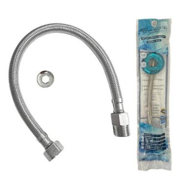Imagem de Flexível de Malha Trançada de Aço INOX 1/2 da Flvx Hidro de 30cm - FLE