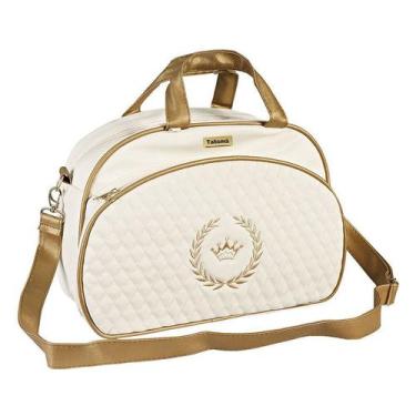 Imagem de Bolsa Maternidade Puppi Coroa Palha e Dourado M - Talismã