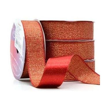 Imagem de Fita Cetim Lurex Acabamento 22mm - DECORAÇÃO  PRESENTES  LAÇOS  ARTESA
