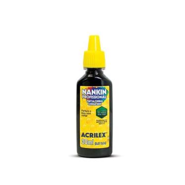 Imagem de Tinta Nankin Profissional 20ml Preto Acrilex Unidade
