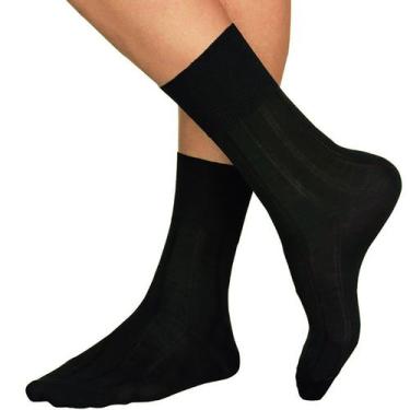 Imagem de Meia Social Masculina Sport Fino Cano Alto: Kit 4 pares sortidos - Amo