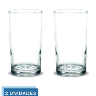 Imagem de Copo Vidro 330ml Brooklyn Suco Agua Glamour Luxo Nadir - 2Un - NADIR F