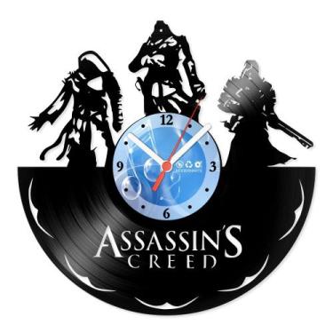 Imagem de Relógio De Parede Disco Vinil Jogos e Games - Assassin's Creed - VJG-0