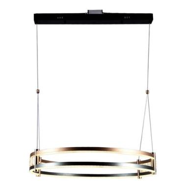 Imagem de Pendente LED Alyssa 48W 3000K 3000Lm Cinza e Dourado 60Cm bivolt Eletr