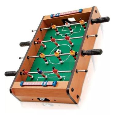 Imagem de Mini Pebolim Totó Futebol De Mesa 10x31x51cm Bolas E Placar - Western