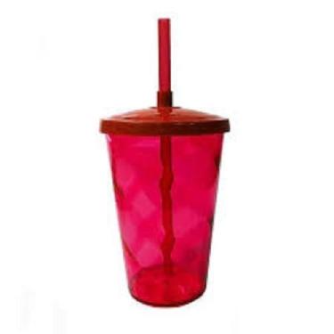 Imagem de COPO TWISTER ACRÍLICO 400ML unidade - COMIX, VERMELHO NEON