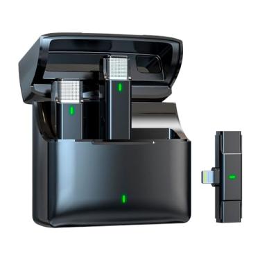 Imagem de Microfone Sem Fio Ep0033ah Especial para Ios Lapela Preto Som Cristalino Conexão Estável Design Moderno Ideal para Gravações Apresentações Lives MPOWER