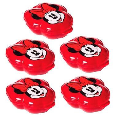 Imagem de Kit 5 Pote de Lembranças para festa Infantil Minnie Vermelho - Plasuti