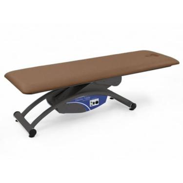 Imagem de Maca Elétrica com Orifício para o Rosto e Regulagem de Altura Base Preta - Arktus - Marrom Cappuccino