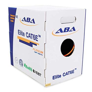 Imagem de Cat6 Plenum CMP (Cat6e), cabo Ethernet 305 m, 23AWG UTP, 600MHz, cobre puro sólido, certificado UL, com ranhura (separador cruzado com redução de ruído), fácil de puxar (caixa Reelex II), cabo de rede