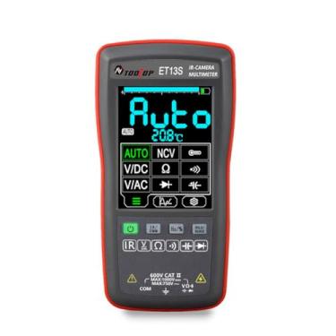 Imagem de Daconovo ET13S 2 em 1 Termovisor Multímetro 192 * 192 Resolução IR Multímetro de 10000 contagens Tela sensível ao toque de 2,8 polegadas -20 ℃ a 550 ℃ Medição de temperatura Câmera IR com teste automá