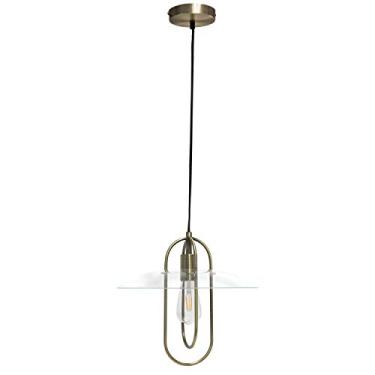 Imagem de Simple Designs PT1008-ABS 1 luz pendente de metal moderno, bronze antigo