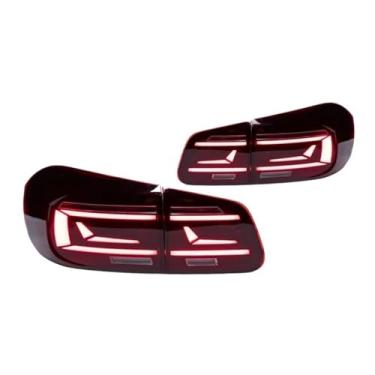 Imagem de Estilo de carro compatível com luzes traseiras VW Tiguan 2012-2016, adequado para lâmpada traseira LED Tiguan, LED DRL, sinal de dínamo, freio reverso, acessórios automotivos