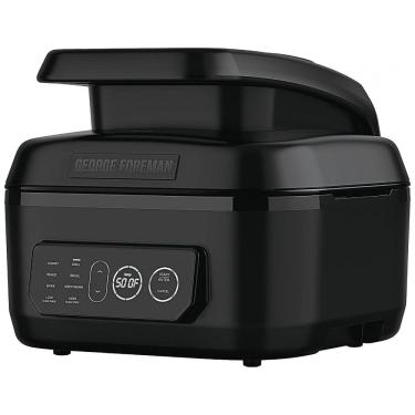 Imagem de Churrasqueira Elétrica Grill Interno 7 em 1 com Tecnologia Air Fryer, 110V George Foreman MCAFD800D, Preta