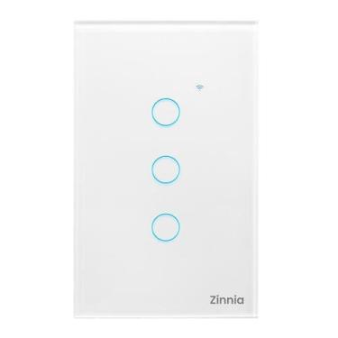 Imagem de Smart Interruptor Zinnia 3 Botões 10A Wi-Fi 50/60Hz Branco - ZNS-I3B-W