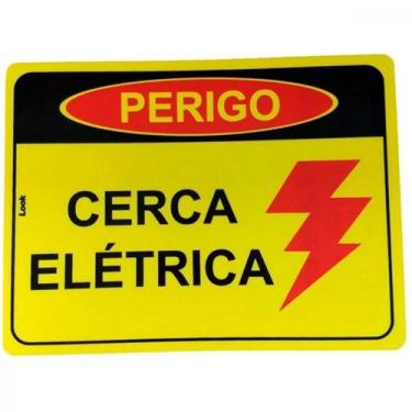 Imagem de Placa Look 15X20Cm (Cerca Eletrica) - Kit C/5 Pecas