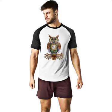 Imagem de Camiseta Raglan Coruja maquina do tempo - Alearts, EG
