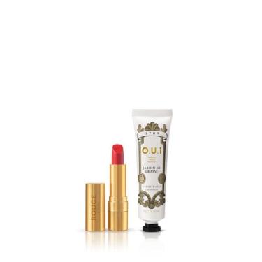 Imagem de Kit O.U.i Rouge Luxe & Jardin de Grasse - Batom 3,5g + Creme de Mãos 3