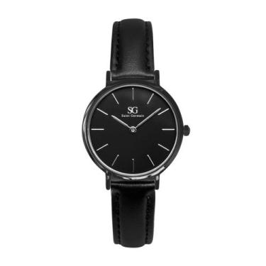 Imagem de Relógio Minimalista Feminino Preto Pulseira De Couro Murray Full Black