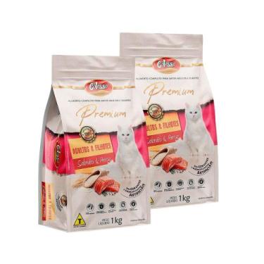 Imagem de Kit 2 Ração para Gatos Colosso Premium Adultos e Filhotes Sabor Salmão