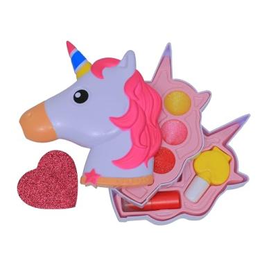 Imagem de Zippy Toys, Kit Maquiagem Unicórnio Style Fashion Plástico Compacto Brincadeira Infantil, Rosa