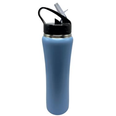 Imagem de Garrafa Squeeze Azul Claro Inox Térmica Água 600 mL