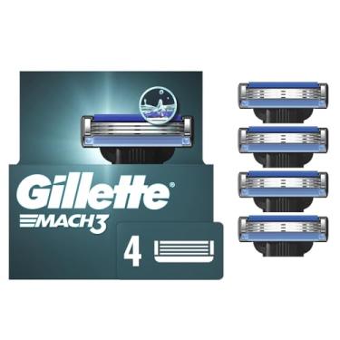 Imagem de Gillette Refis de lâmina Mach3 para homens, 4 refis de lâmina de barbear