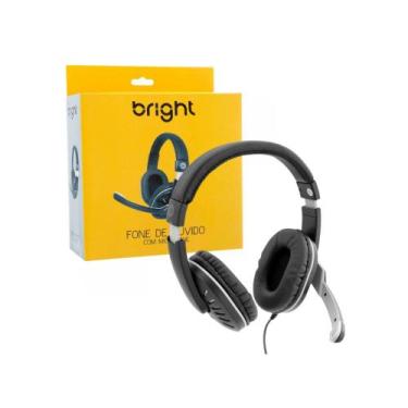 Imagem de Fone De Ouvido Over-ear Bright Headset Home Office Com Microfone Haste