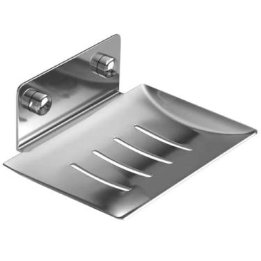 Imagem de Saboneteira Luxo Banheiro Porta Sabonete Parede Aço Inox 304 Cor Prata - Brinovar