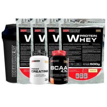 Imagem de Kit 4 Whey Protein 500G+ Bcaa 100G Tangerina+ Power - Bodybuilders