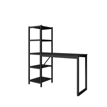 Imagem de Escrivaninha Mesa Escritório Estudo Trabalho Com Prateleira Preto