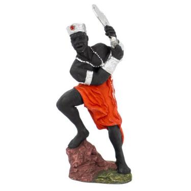 Imagem de Escultura Orixá Xangô Vermelho 16 cm em Resina - Lua Mística - 100% Or