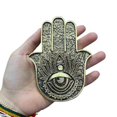 Imagem de Porta Incenso De Resina De Plastico Mao De Fatima