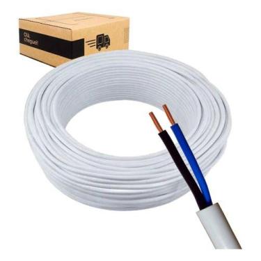 Imagem de 10 Metros Cabo Comando Pp 2 Vias 1,5mm Rolo Branco Ou Preto - rfw