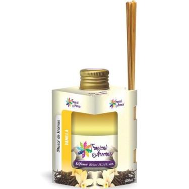 Imagem de Aromatizador Difusor de Ambiente 250ml Vanila C/ Palitos - Tropical Ar