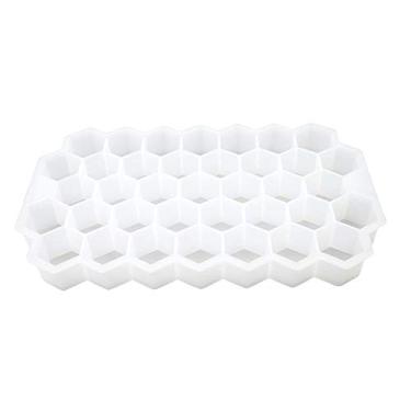Imagem de LXB Molde de cubo de picolé de gelo, criativo, faça você mesmo, em forma de favo de mel, molde de raio de gelo, sorvete, festa, barra de bebidas frias, ferramentas E/branco/S